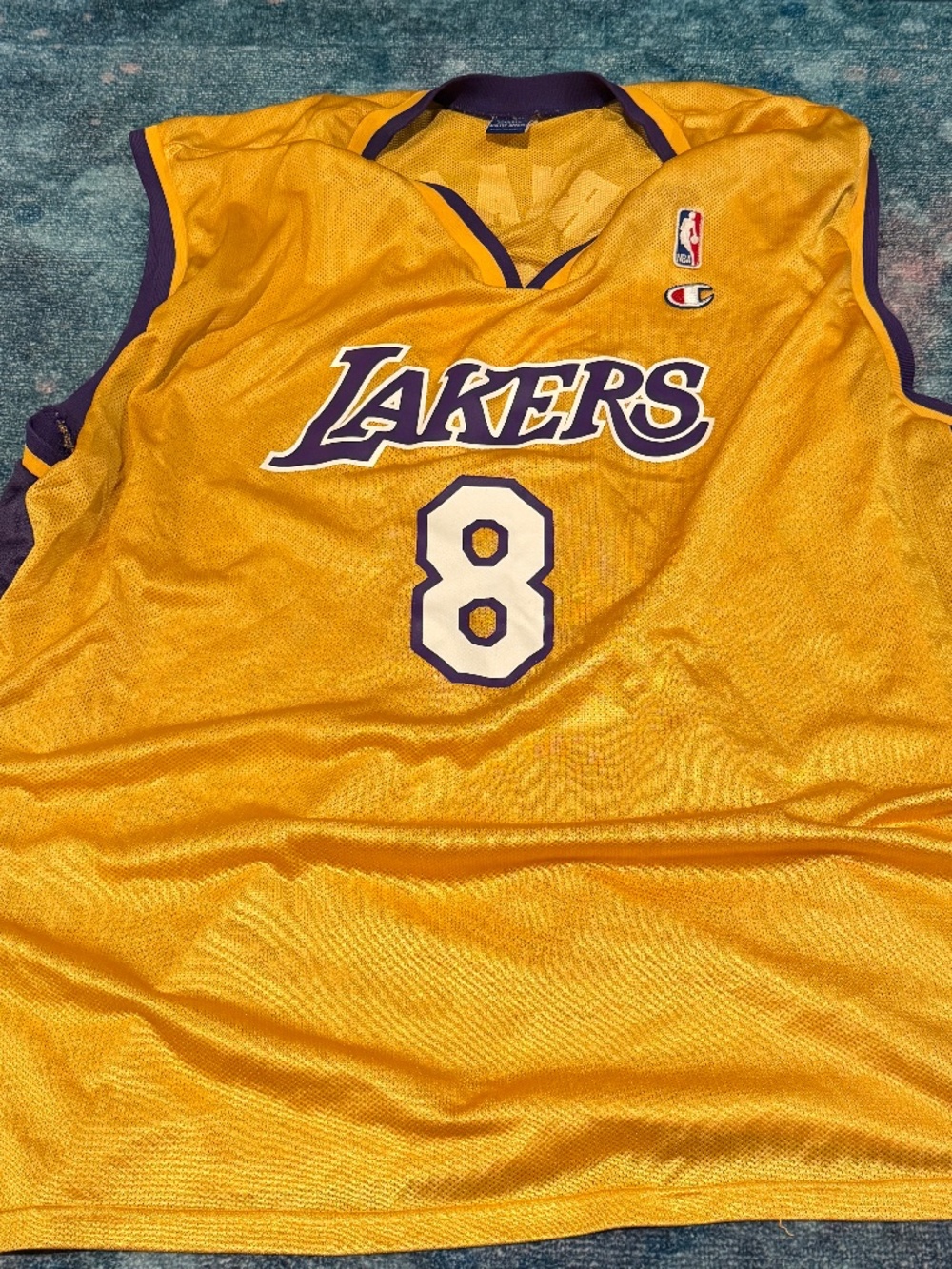 Vintage Kobe Bryant Champion Jersey Size XXL 52 2XL Los Angeles Lakers NBA4tr